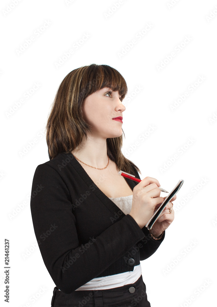 businesswoman with documents and pen businesswoman with documents and pen