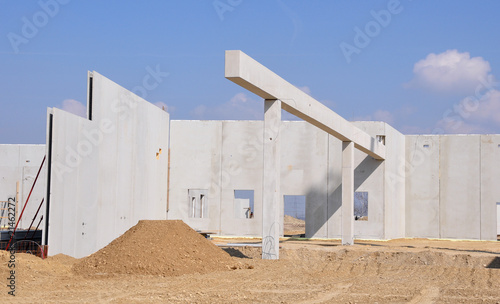 Obraz na płótnie beton - betonfertigteile w salonie