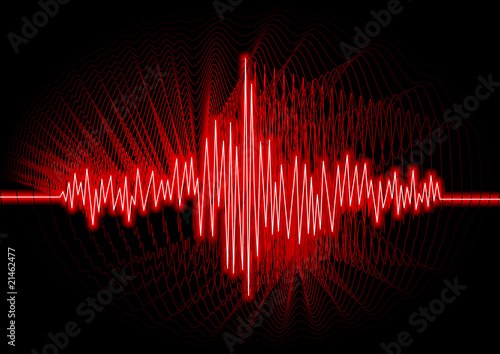 Red bleep abstract