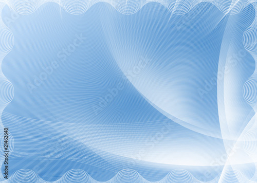 Blank blue certificate