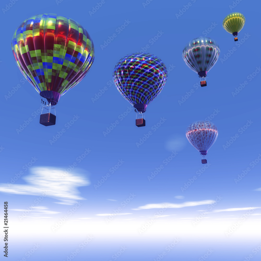 Naklejka premium Heißluftballons