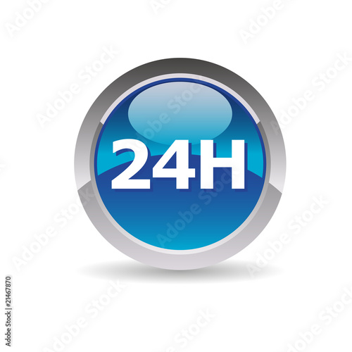 Picto 24h - Icône vingt quatre heures