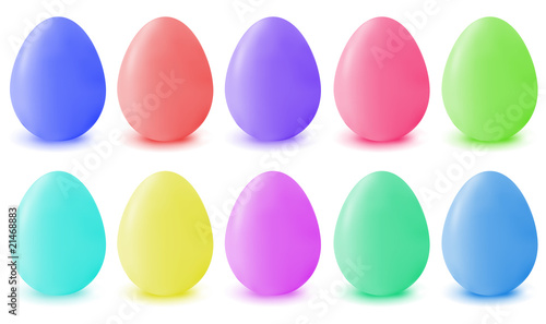 Set egg on a white background