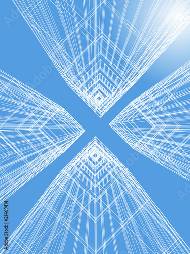 Vector outlined buildings