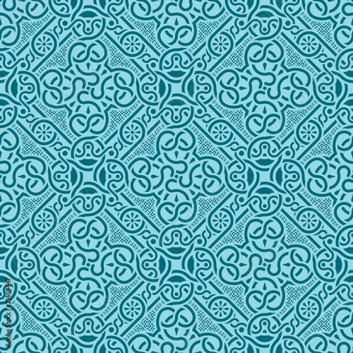 Turquoise seamless ornament