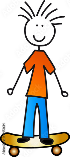 Junge mit Skateboard