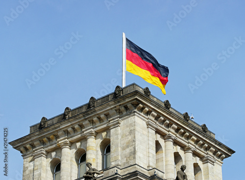 Detail of Reichstag Bundestag in Berlin - Germany
