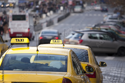 Fototapeta Taxi cabs