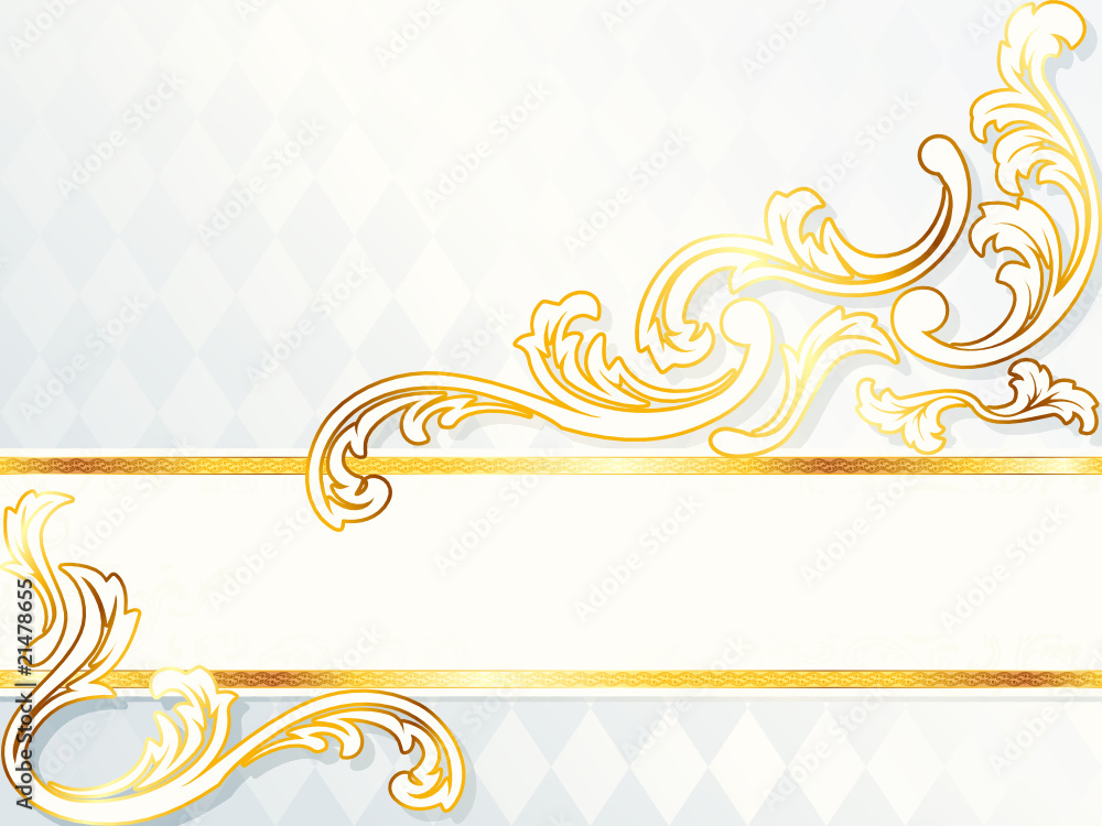 Beautiful horizontal rococo wedding banner Beautiful horizontal rococo wedding banner