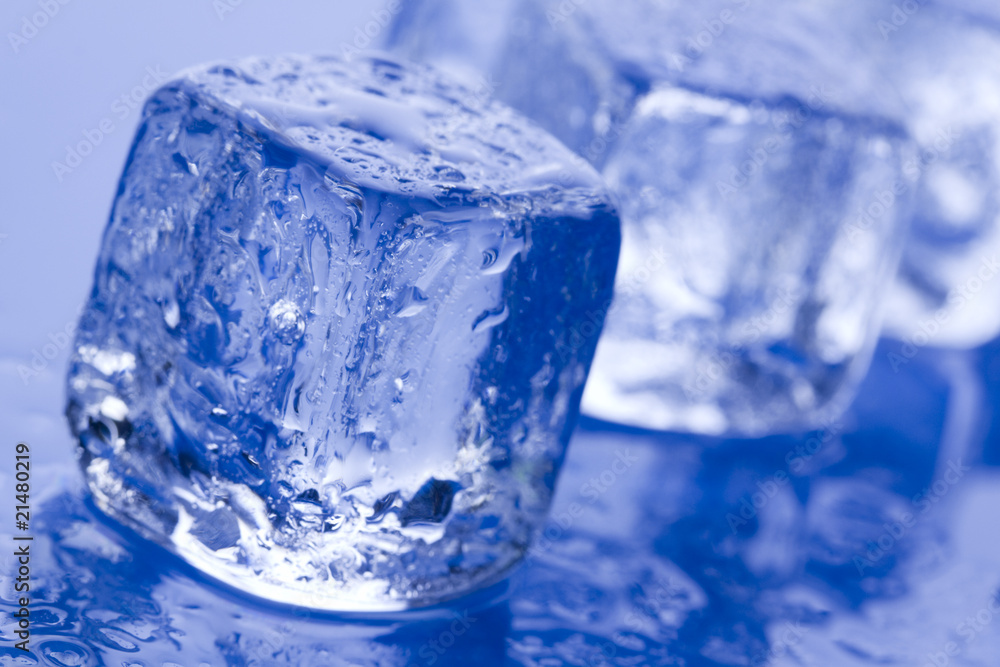 Ice Cube Closeup Ice Cube Closeup