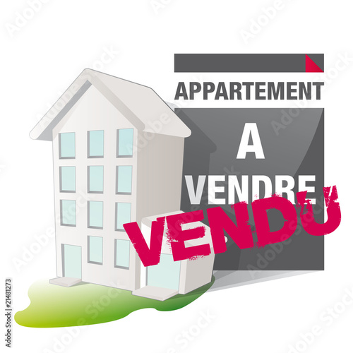 illustration / icone - Maison vendu