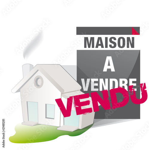 illustration / icone - Maison vendu