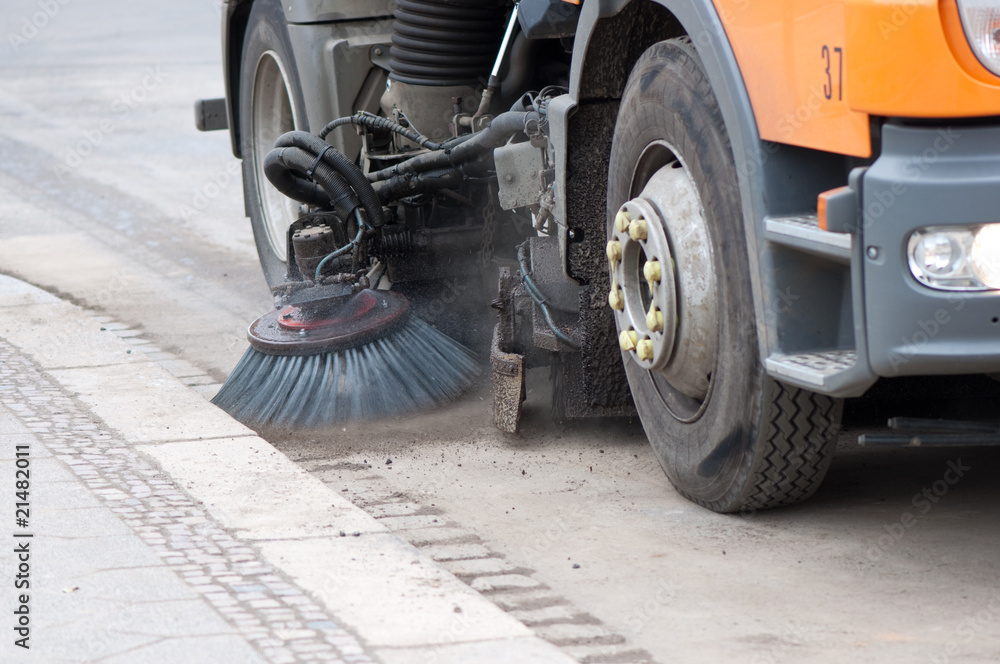 Fototapeta premium Straßenreinigung