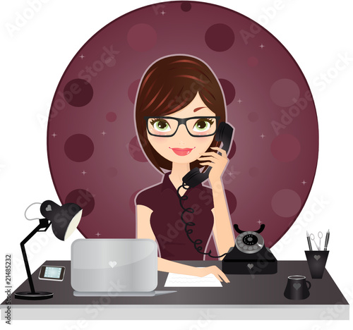 Secrétaire au téléphone