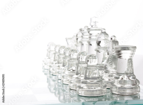 glass chess board game