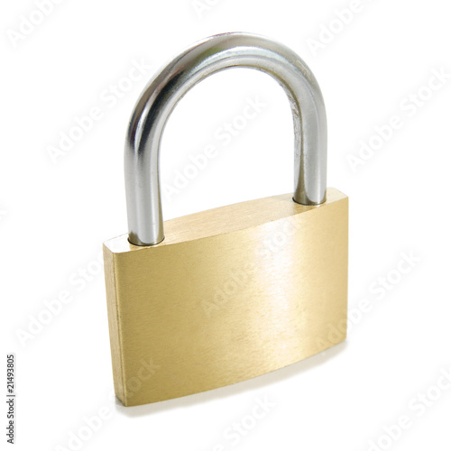 padlock isolated on white background photo