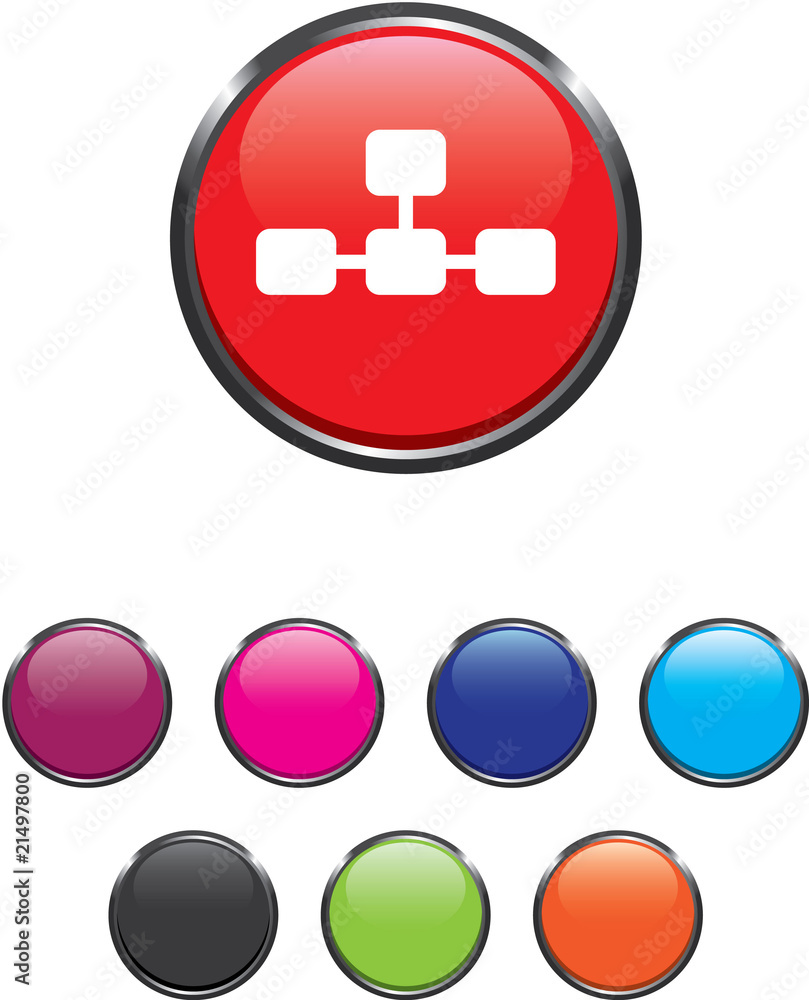 Obraz premium Site map on button with metallic border