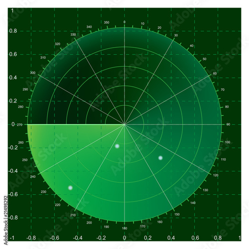 Green radar screen, vector illustration AI8 compatible