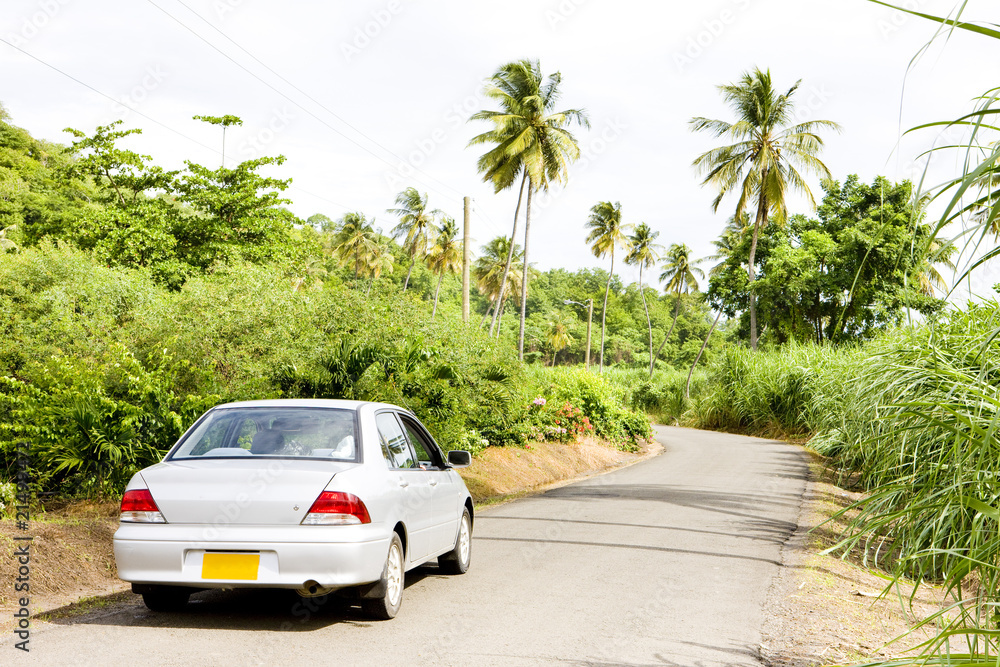 car on road, Grenada