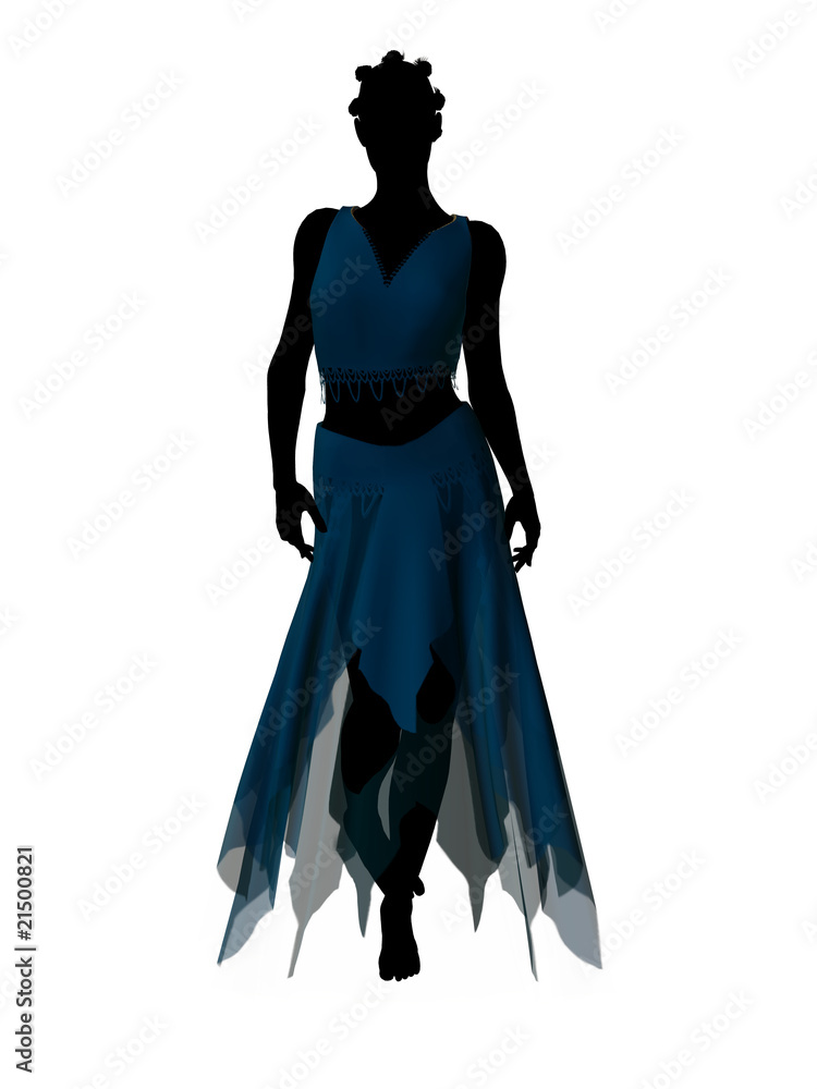 Jasmine Silhouette Illustration