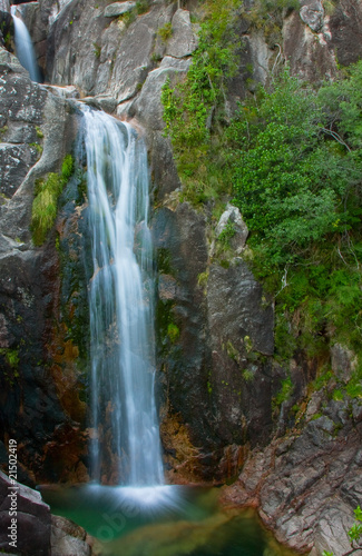 Arado waterfall in Geres National Park, north of Portugal