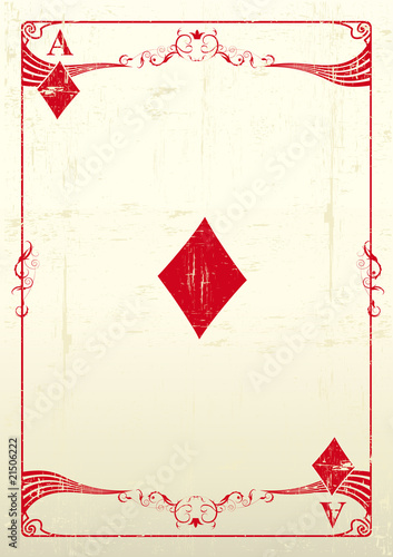 Ace Of Diamonds grunge background