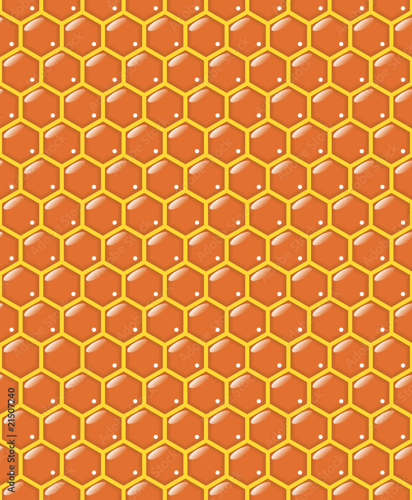 Seamless honeycomb vector pattern