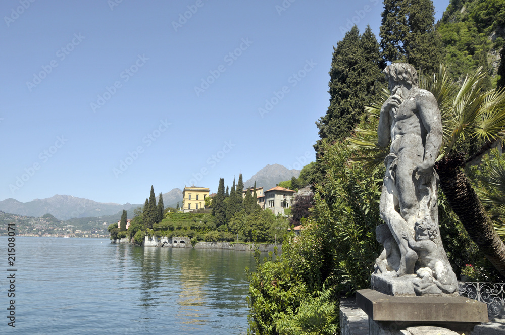 Statue in gardens of Villa Monastero on Lake Como