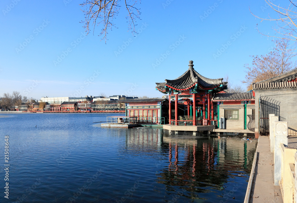 The Shi-sa-hai  lake in central Beijing China