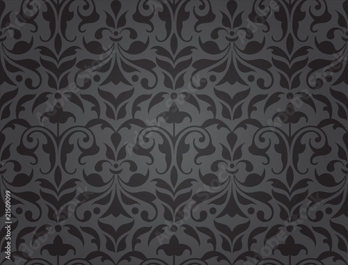 seamless damask wallpaper (vector)