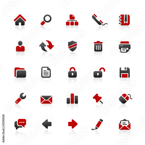 Red & Black Website Icons