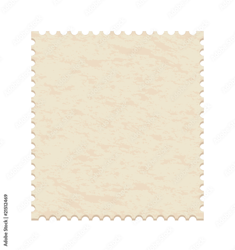 vector illustration of a  blank post stamp