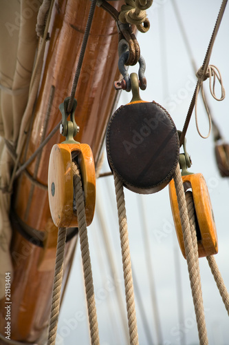 Fotografie Accastillage d’un vieux voilier