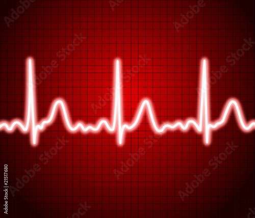 Illustration of electrical activity of the human