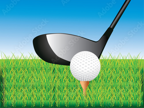 Playing golf vector