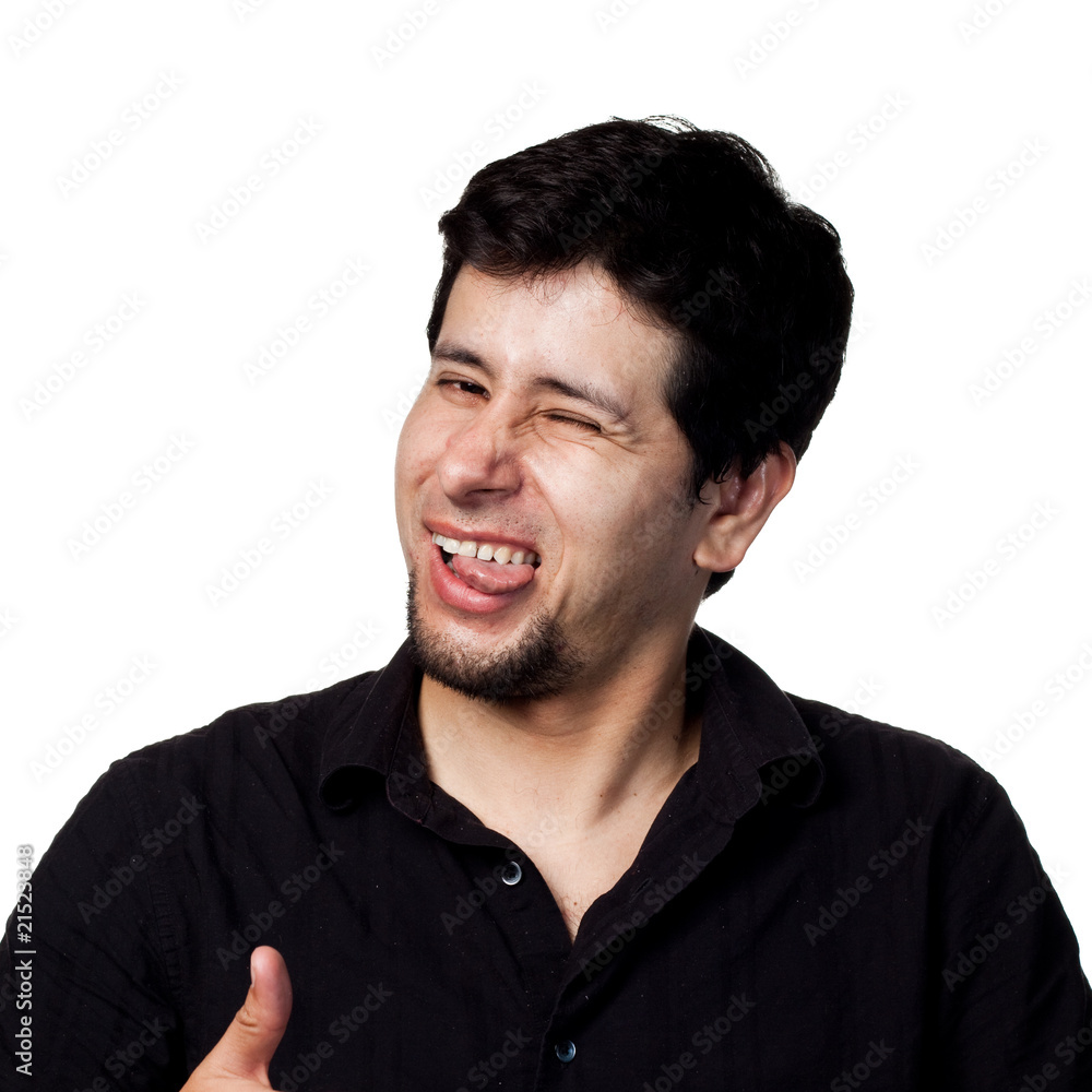 Fototapeta premium young man winking