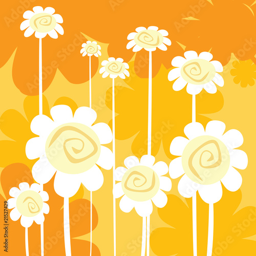 art deco floral card