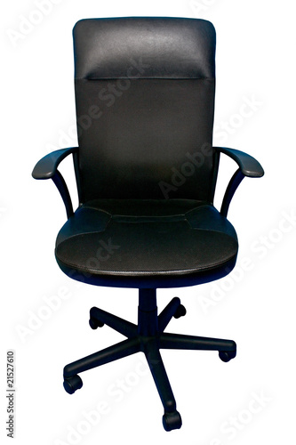 black office chair isolated on white background photo