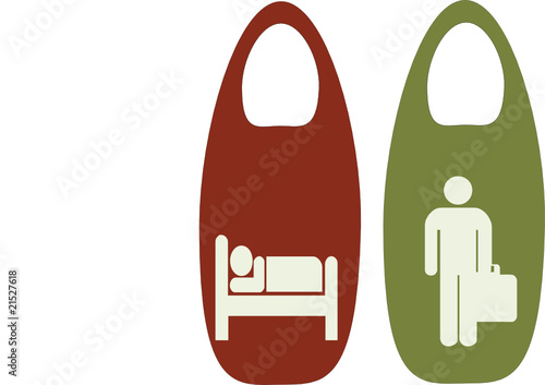 Hotel room privacy hangers
