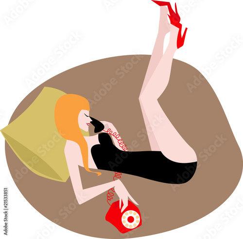 young girl on the phone