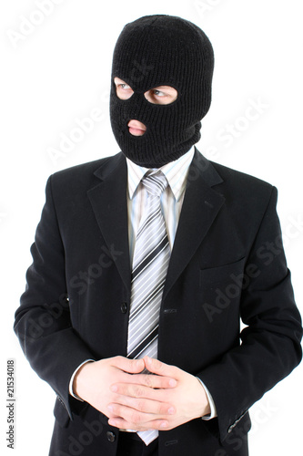 Businessman in mask