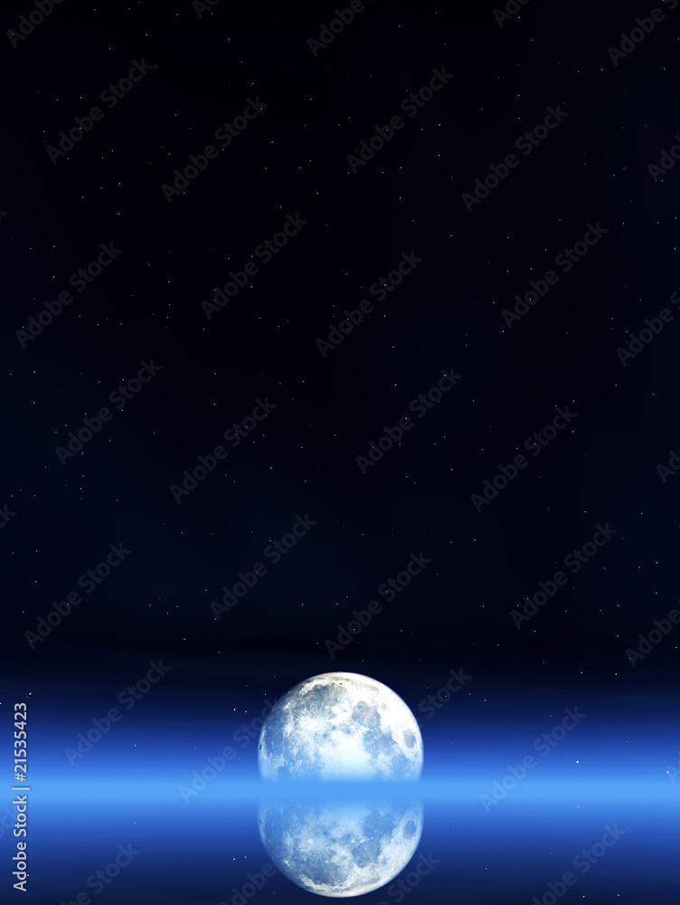 Obraz premium Moon Reflection