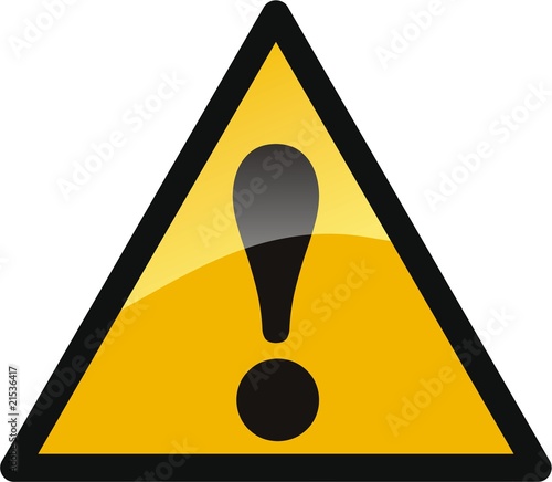 warning attention sign isolated