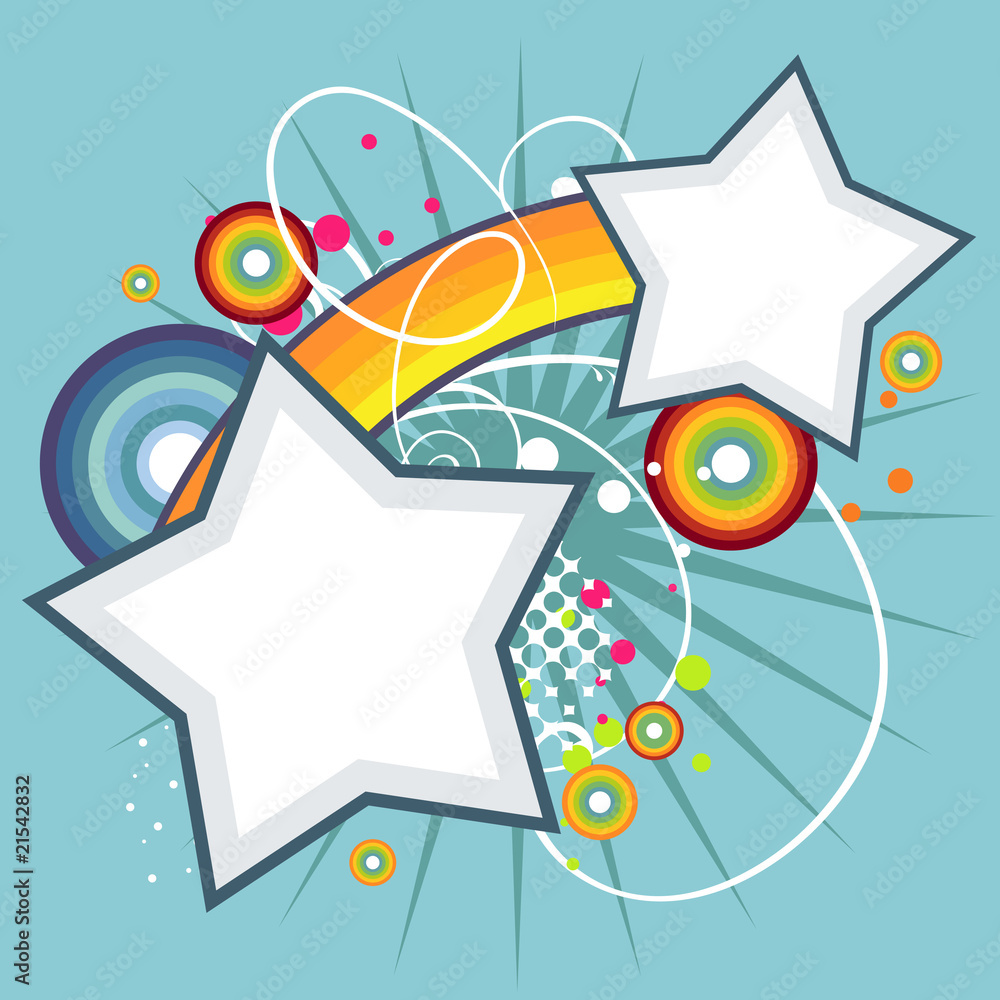 abstract star funky vector background