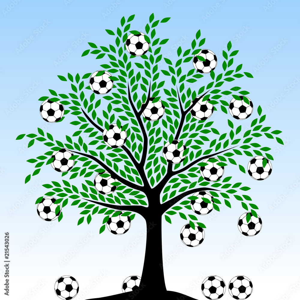 Obraz premium Football tree