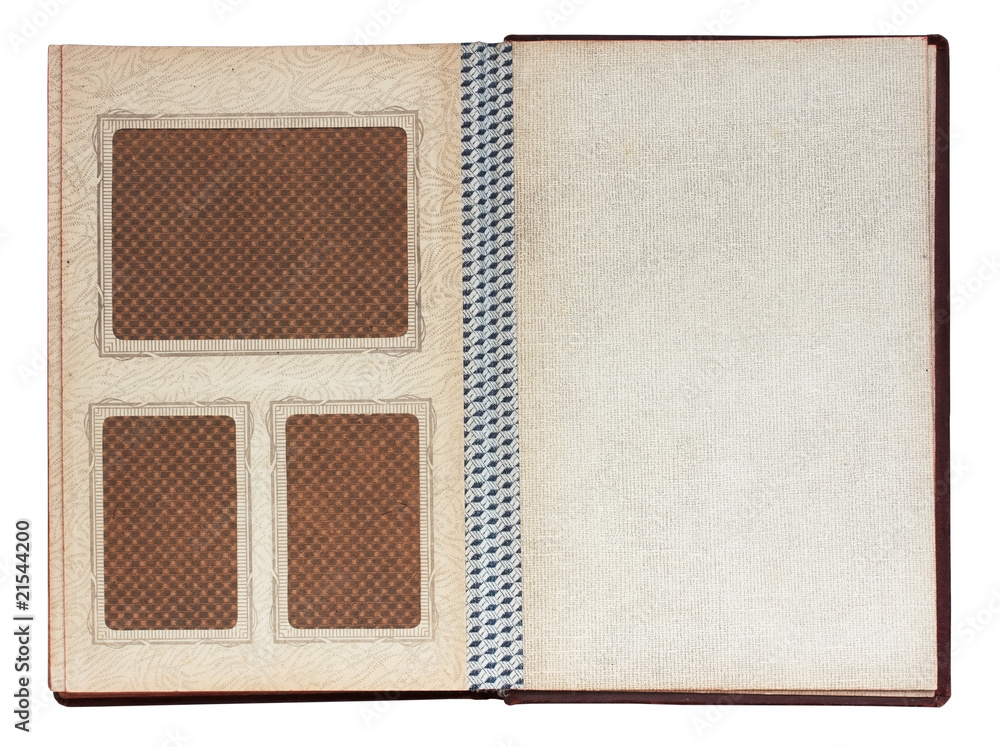 Fototapeta premium old photo album isolated