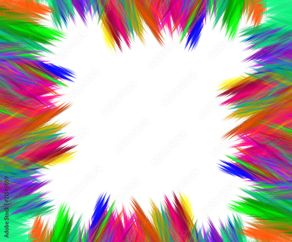 Obraz premium Vibrant scribble borders over white background