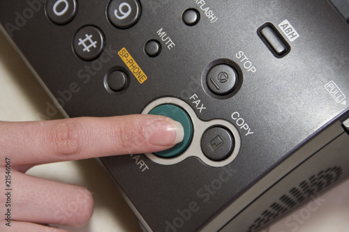 Fotografie Sending the fax