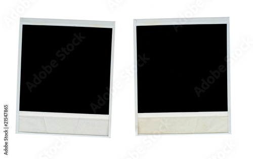 Blank photo frames isolated on white