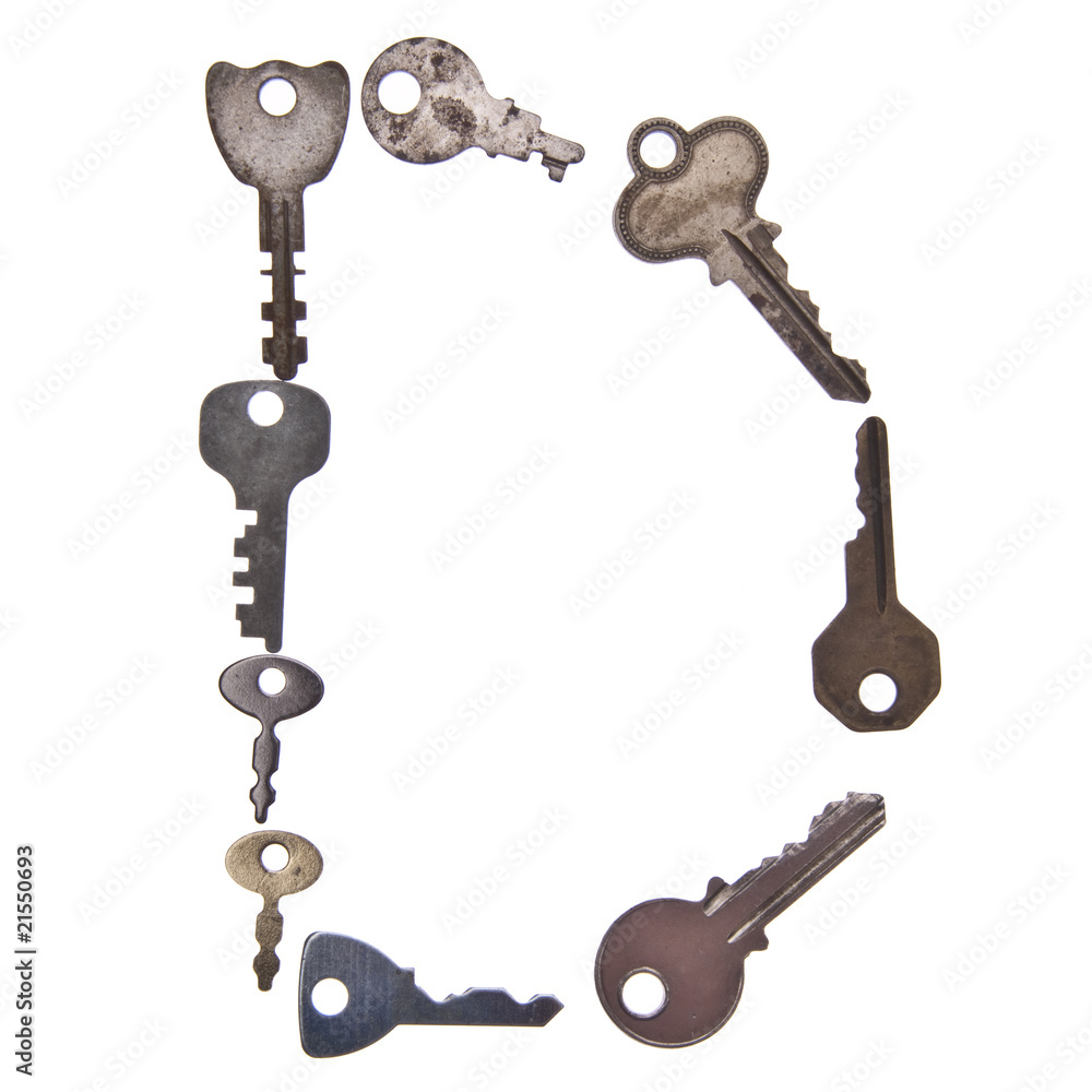 Letter D in Old Keys